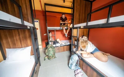 6인용 도미토리 침대 — Mad Monkey Hanoi Hostel